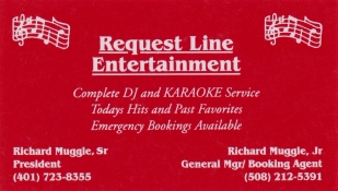 Request Line Entertainment Business Card